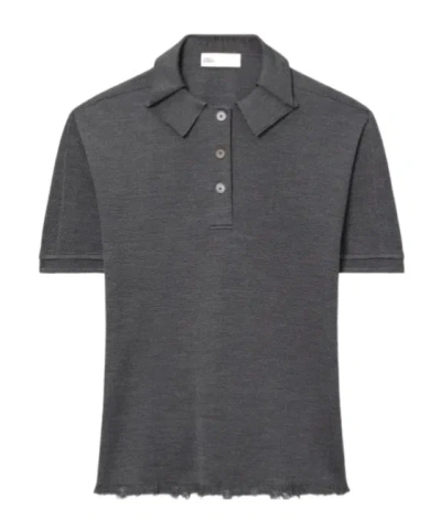 TORY BURCH OVERSIZED SILK POLO