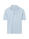 Tory Burch Oversized Silk Polo In Blue
