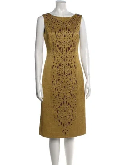 Pre-owned Tory Burch Paisley Print Knee-length Dress In Multi