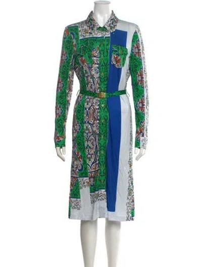 Pre-owned Tory Burch Paisley Print Knee-length Dress In Multi