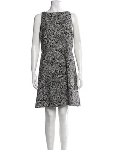 Pre-owned Tory Burch Paisley Print Mini Dress In Black