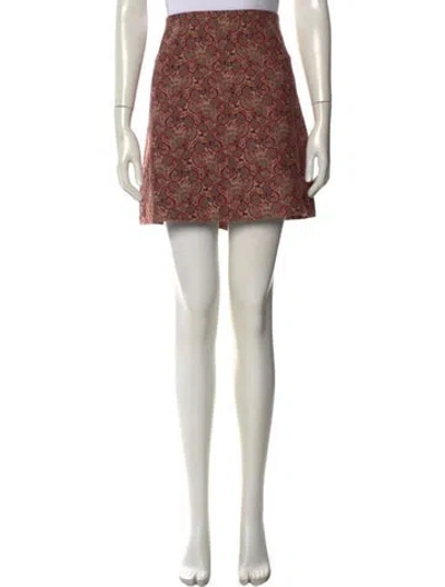 Pre-owned Tory Burch Paisley Print Mini Skirt In Multi