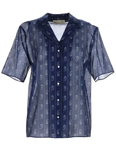 Tory Burch "paisley" Print Shirt In Blue