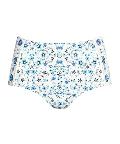 Tory Burch Paisley-print Bikini Bottoms In White