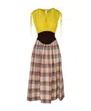 Tory Burch Panelled Silk-chiffon Midi Dress In Multicolor