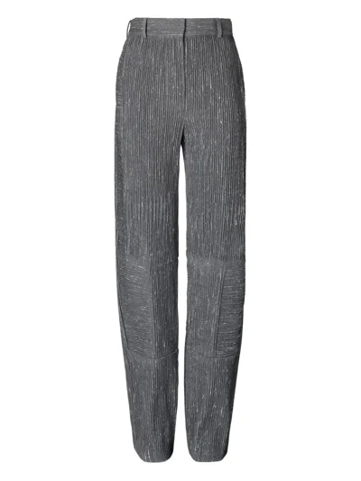 TORY BURCH PANELLED WOOL-BLEND TROUSERS