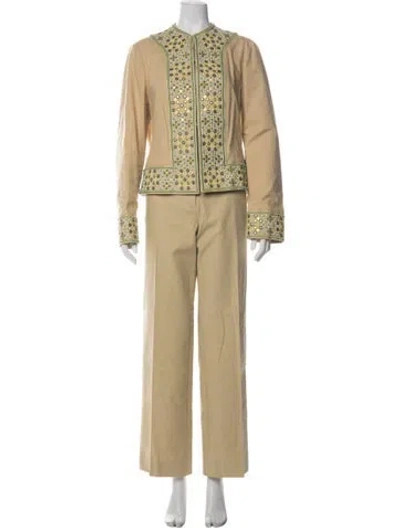 Pre-owned Tory Burch Pant Set In Neutral