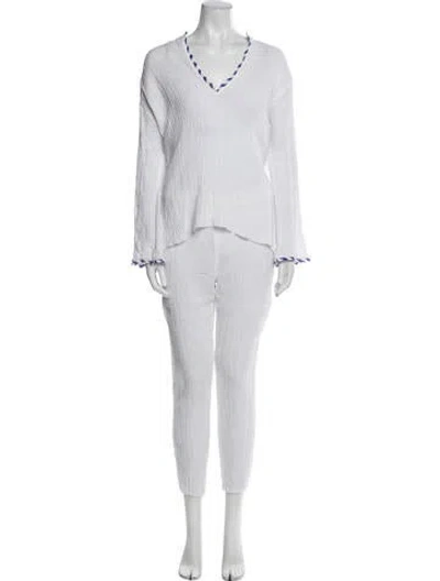 Pre-owned Tory Burch Pant Set In White