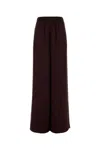 Tory Burch Pintuck Wide-leg Satin Trousers In Brown