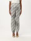 Tory Burch Silk Cotton Beach Pant With Abstract Pattern In Multicolor
