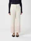 Tory Burch Pants  Woman Color Yellow Cream In Yellow