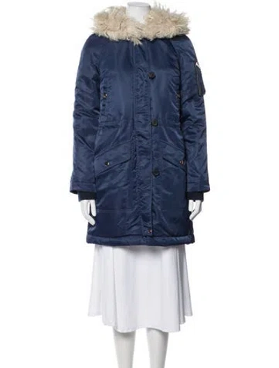 Pre-owned Tory Burch Parka In Blue