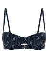 Tory Burch Pasley Bikini Top In Blue
