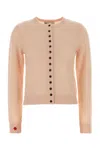 Tory Burch Pastel Pink Cashmere Blend Cardigan In Multi