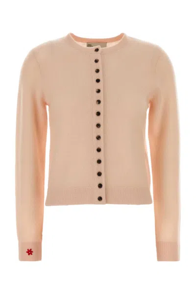 TORY BURCH TORY BURCH PASTEL PINK CASHMERE BLEND CARDIGAN