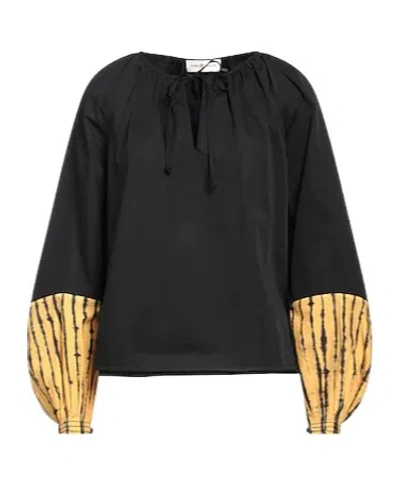 Tory Burch Patchwork Shirt In Black