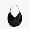 Tory Burch Patent Balloon Bag In Black