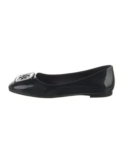 Pre-owned Tory Burch Patent Leather Ballet Flats In Black