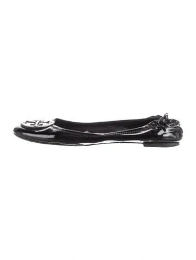 Pre-owned Tory Burch Patent Leather Ballet Flats In Black