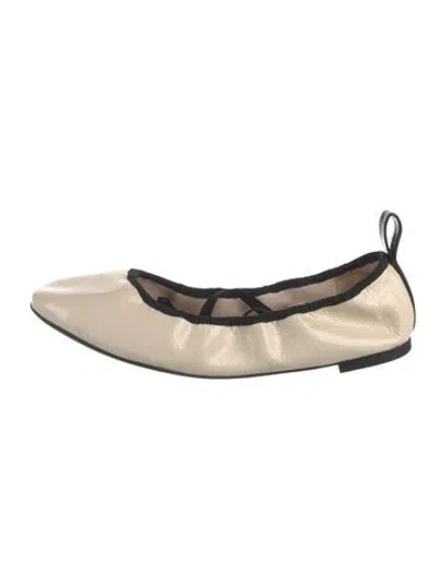 Pre-owned Tory Burch Patent Leather Ballet Flats In Black/neutrals