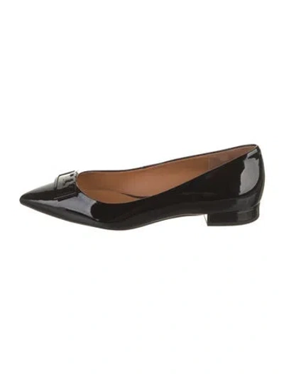 Pre-owned Tory Burch Patent Leather Ballet Flats In Brown