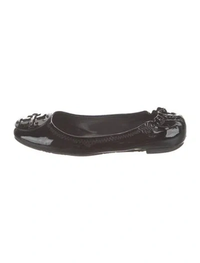 Pre-owned Tory Burch Patent Leather Ballet Flats In Brown