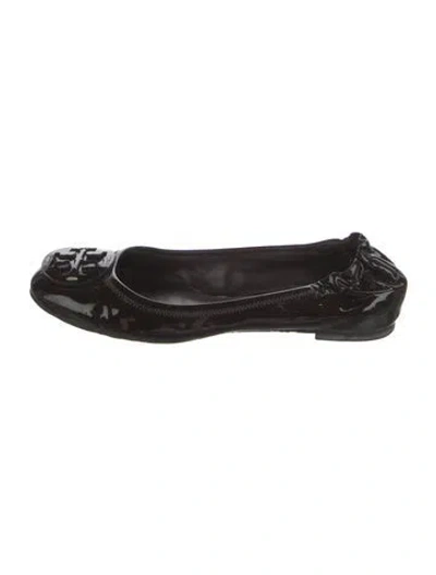 Pre-owned Tory Burch Patent Leather Ballet Flats In Brown
