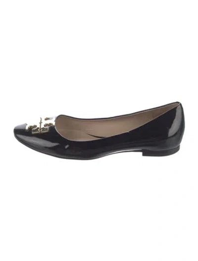 Pre-owned Tory Burch Patent Leather Ballet Flats In Multi