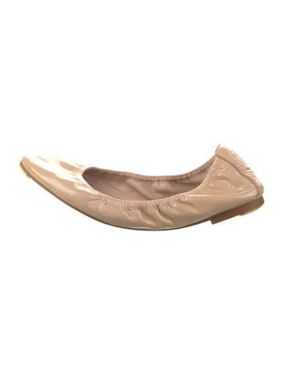 Pre-owned Tory Burch Patent Leather Ballet Flats In Pink