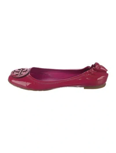 Pre-owned Tory Burch Patent Leather Ballet Flats In Pink