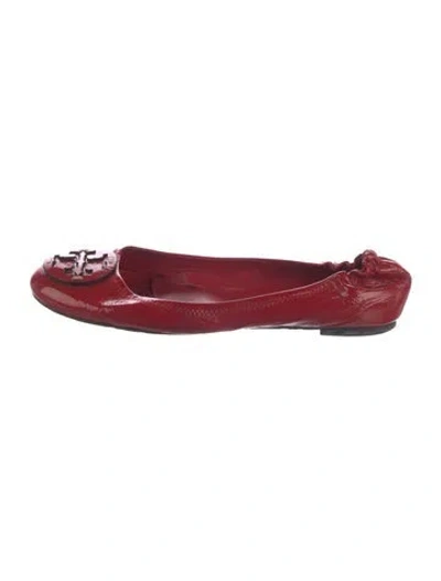Pre-owned Tory Burch Patent Leather Ballet Flats In Pink