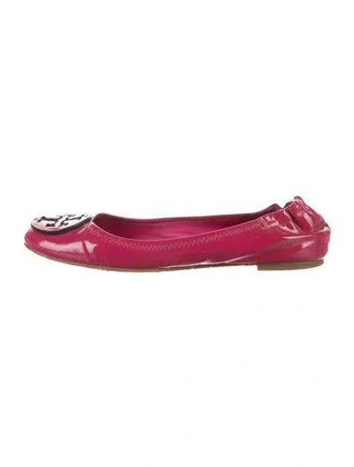 Pre-owned Tory Burch Patent Leather Ballet Flats In Pink