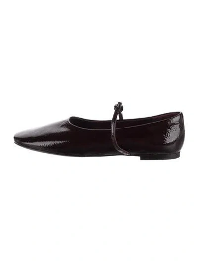 Pre-owned Tory Burch Patent Leather Ballet Flats In Purple