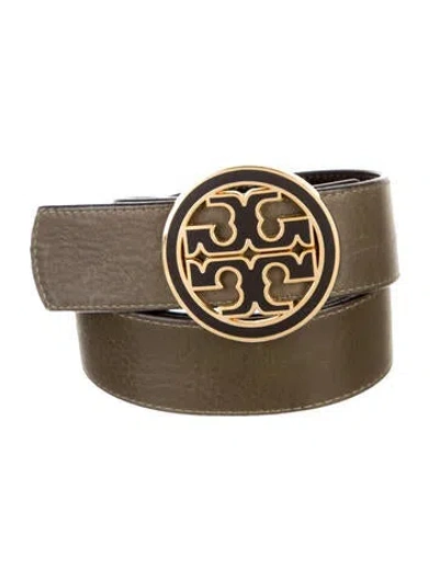 Pre-owned Tory Burch Patent Leather Belt In Brown
