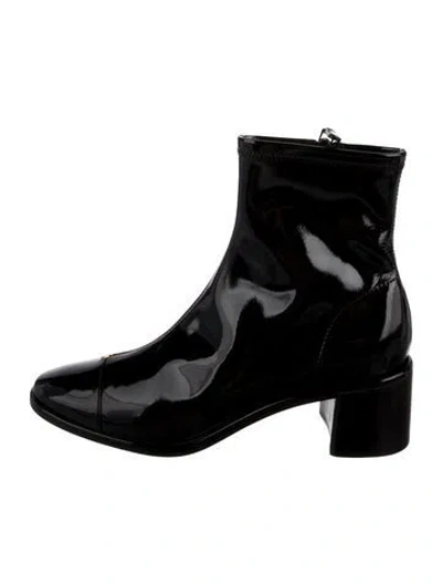 Pre-owned Tory Burch Patent Leather Boots In Brown