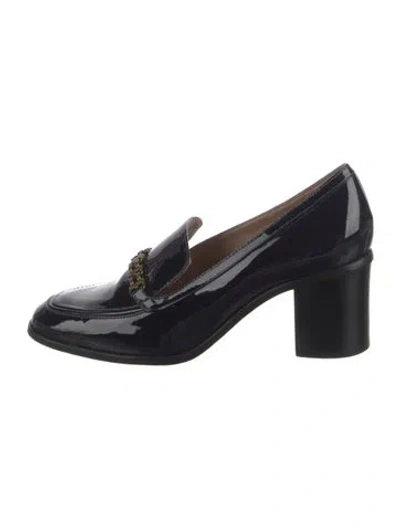 Pre-owned Tory Burch Patent Leather Chain-link Accents Pumps In Multi