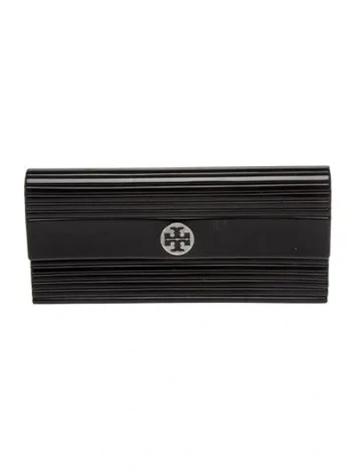 Pre-owned Tory Burch Patent Leather Clutch In Black
