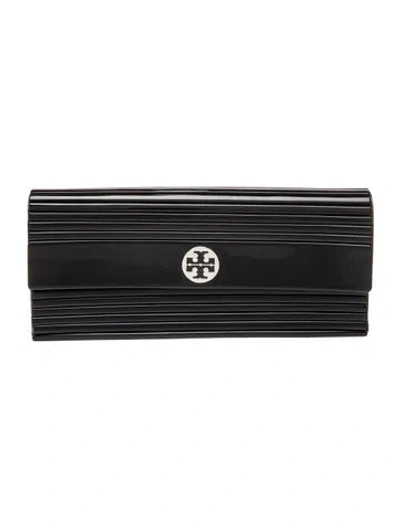 Pre-owned Tory Burch Patent Leather Clutch In Black