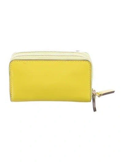 Pre-owned Tory Burch Patent Leather Continental Wallet In Green