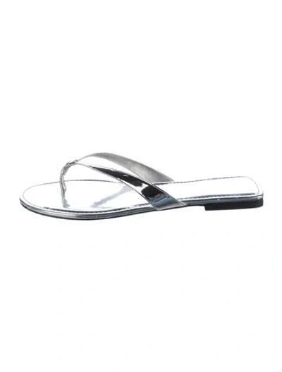 Pre-owned Tory Burch Patent Leather Flip Flops