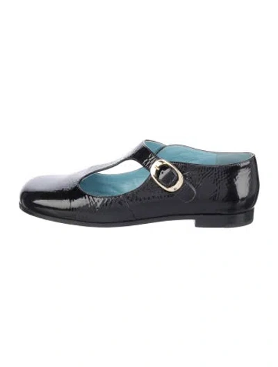 Pre-owned Tory Burch Patent Leather Mary Jane Flats In Black
