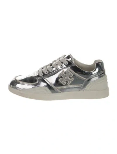 Pre-owned Tory Burch Patent Leather Printed Sneakers