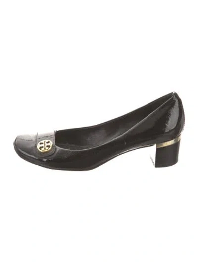 Pre-owned Tory Burch Patent Leather Pumps In Black