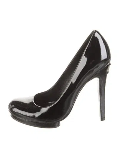 Pre-owned Tory Burch Patent Leather Pumps In Black