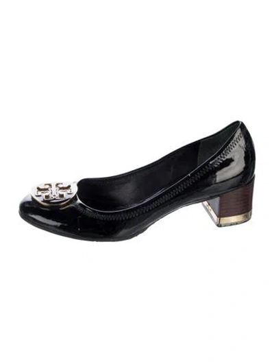 Pre-owned Tory Burch Patent Leather Pumps In Black