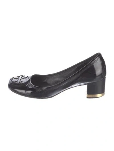 Pre-owned Tory Burch Patent Leather Pumps In Black