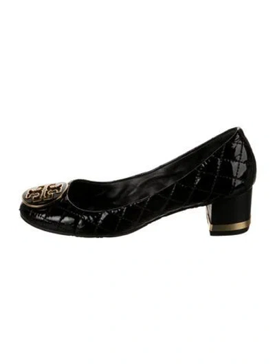Pre-owned Tory Burch Patent Leather Pumps In Black