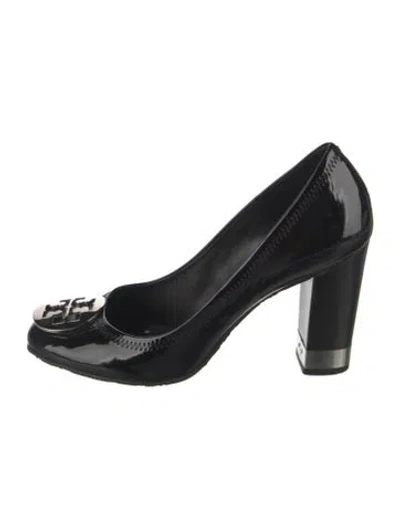 Pre-owned Tory Burch Patent Leather Pumps In Black