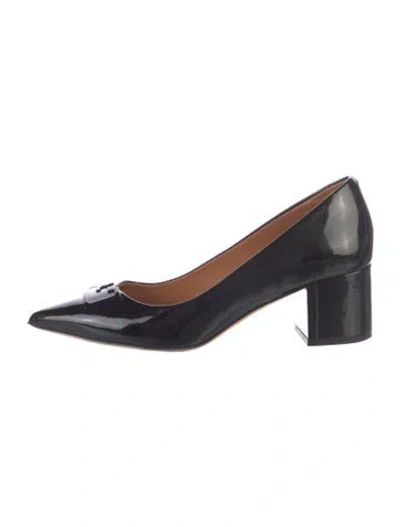 Pre-owned Tory Burch Patent Leather Pumps In Blue
