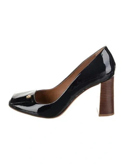 Pre-owned Tory Burch Patent Leather Pumps In Blue